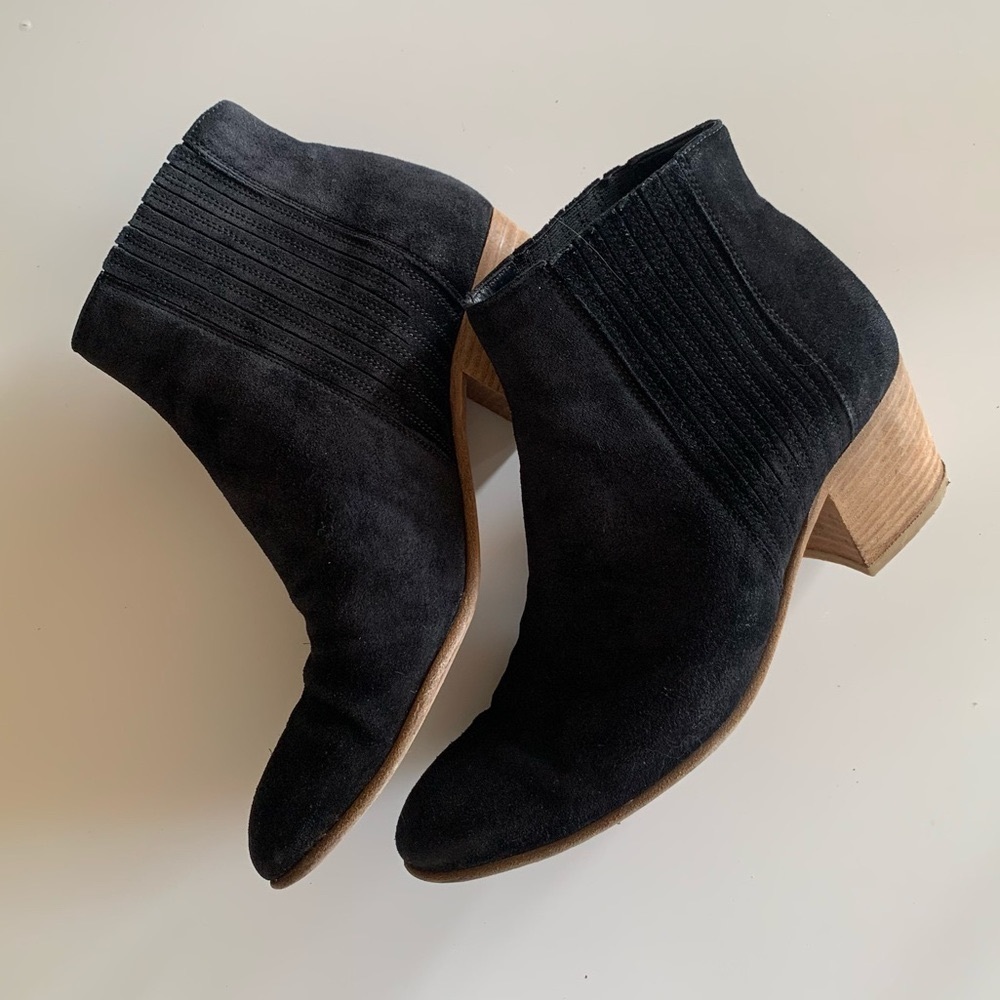 Black Suede Ankle Boots, size 7 (37)